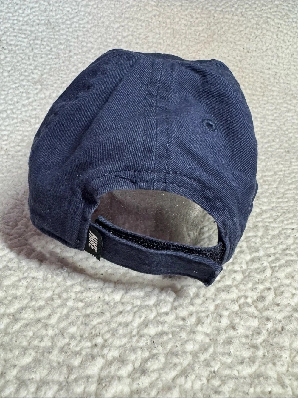 Nike Kids Navy and White Swoosh Baseball Hat